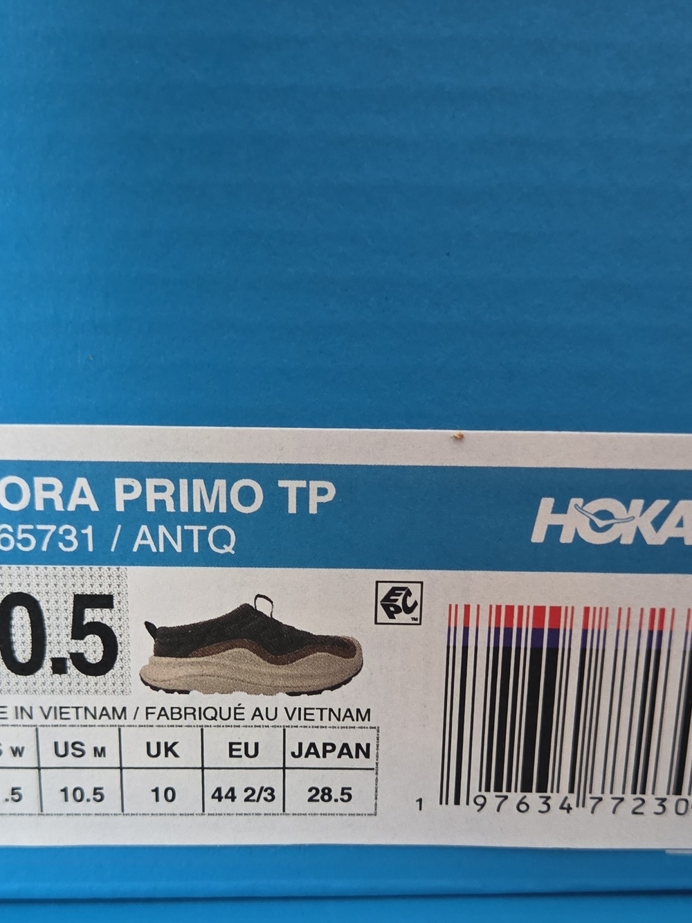 HOKA Anacora Primo TP Sneaker Box Label - Blue / Brown